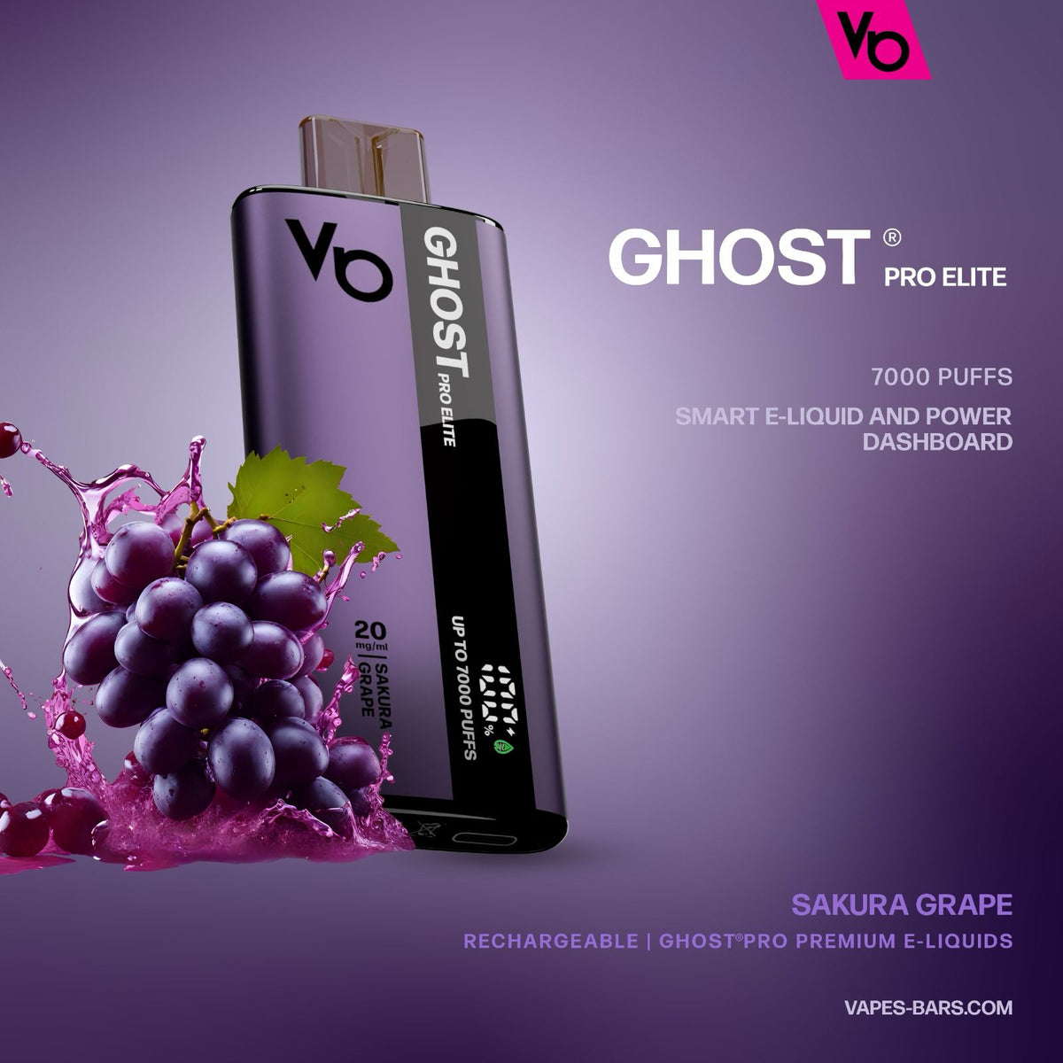Vapes Bars Ghost Pro Elite 7000 Puffs Disposable Vape Device