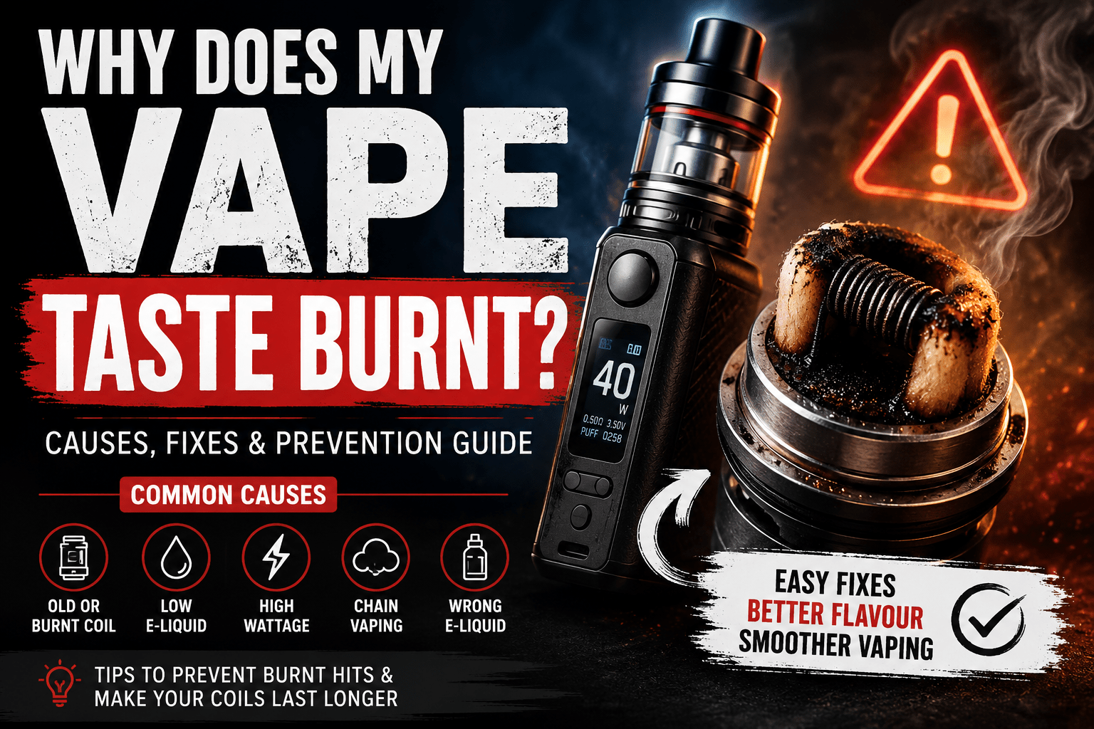 Why Does My Vape Taste Burnt?