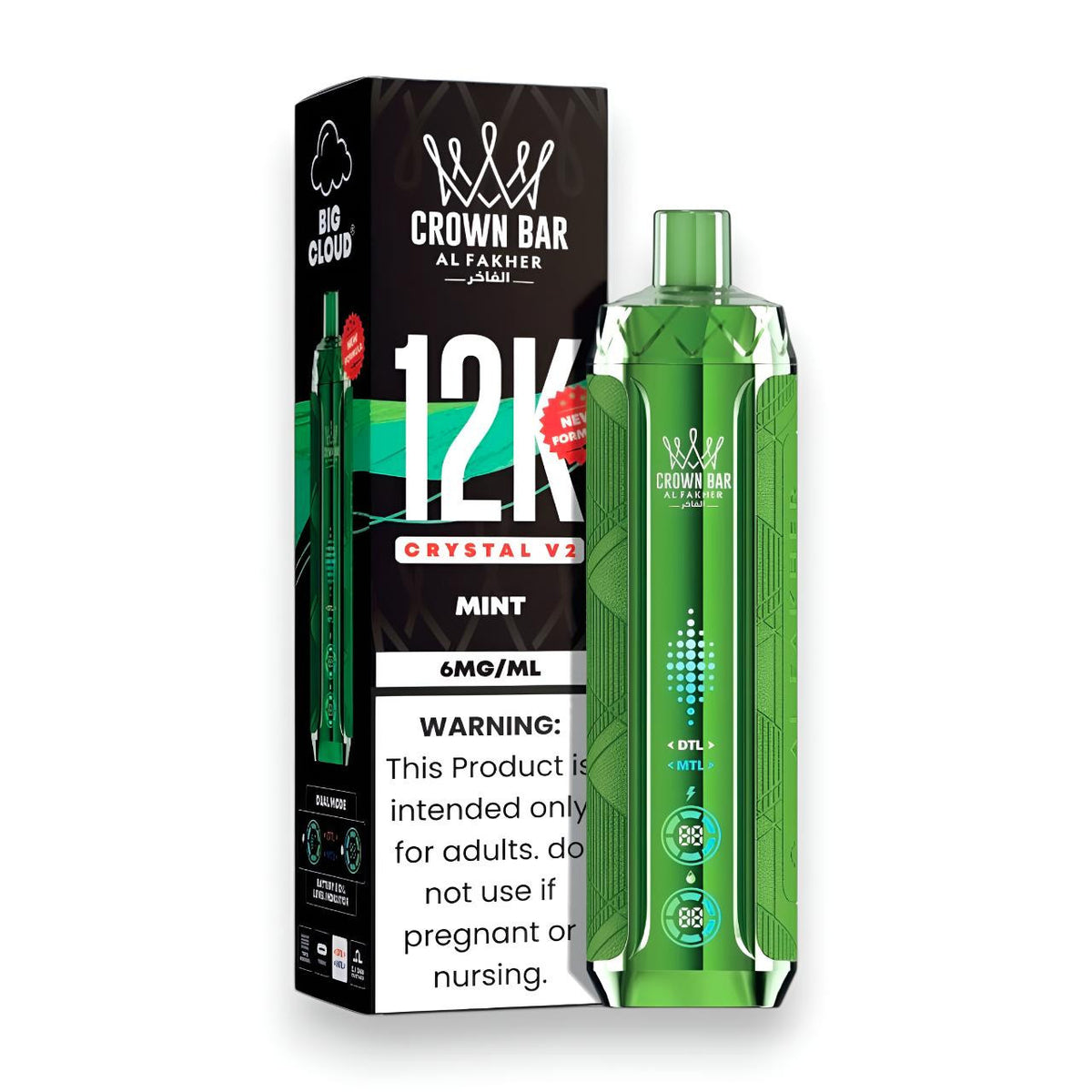 Al Fakher Crown Bar 12K Crystal V2 Disposable Vape