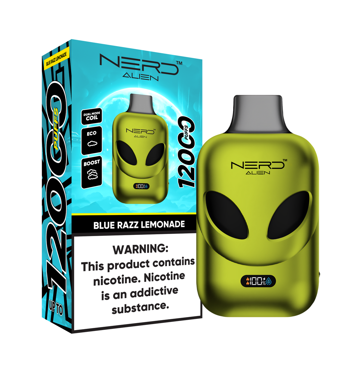 Nerd Allien 12000 Puffs Disposable Vape 20mg Box of 10