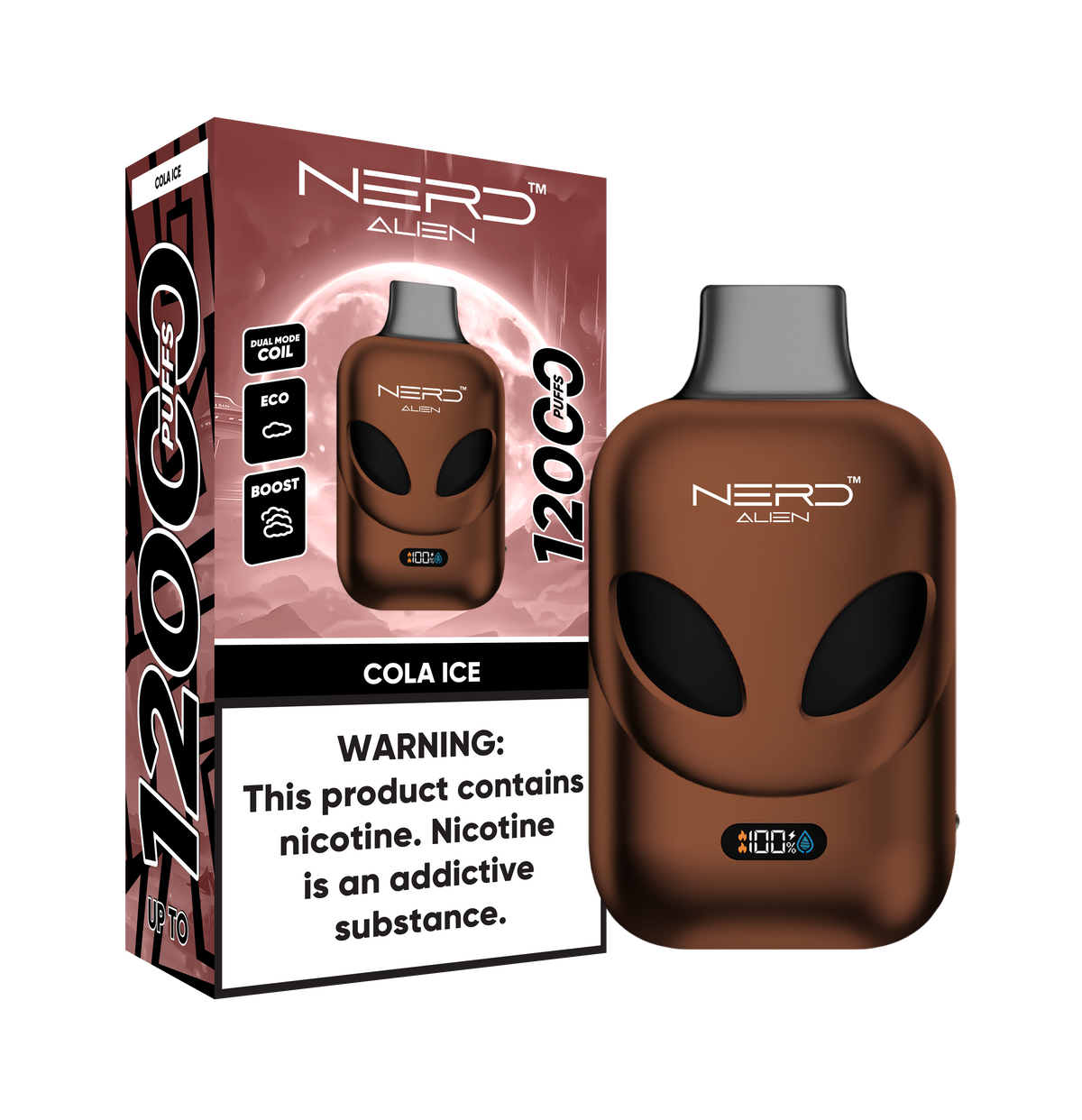 Nerd Allien 12000 Puffs Disposable Vape 20mg Box of 10