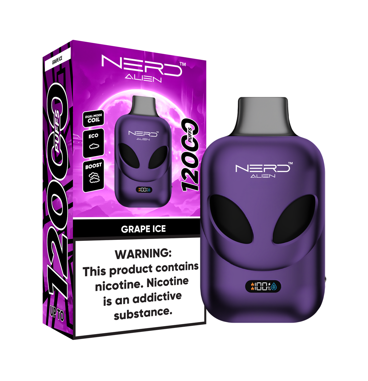 Nerd Allien 12000 Puffs Disposable Vape 20mg Box of 10