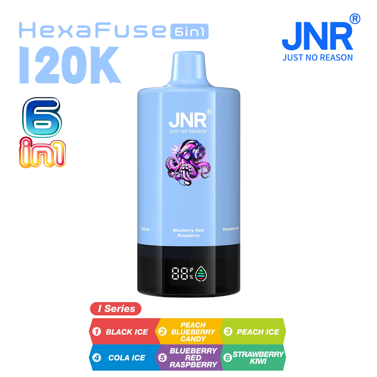 JNR HexaFuse 120K Puffs Disposable Vape