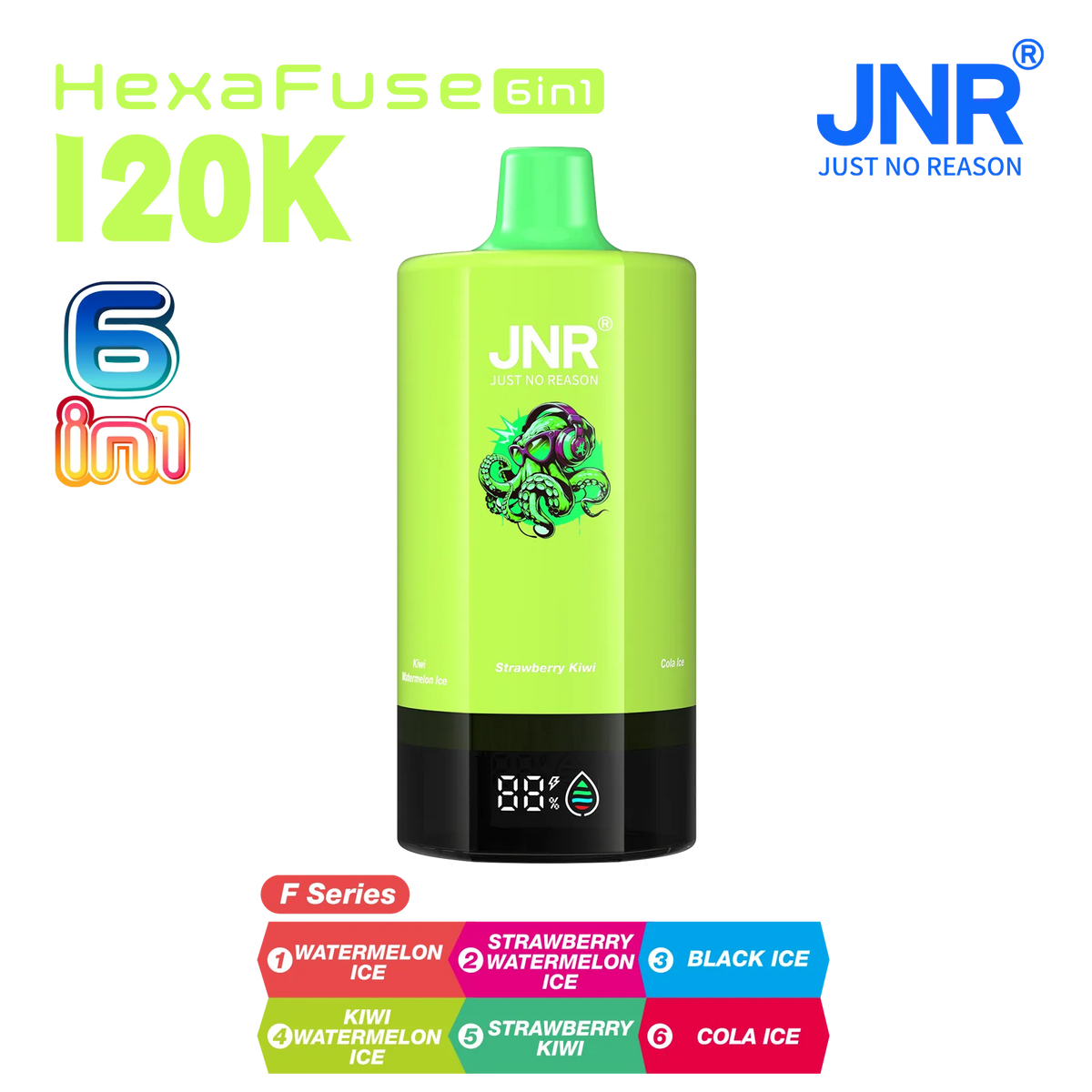 JNR HexaFuse 120K Puffs Disposable Vape