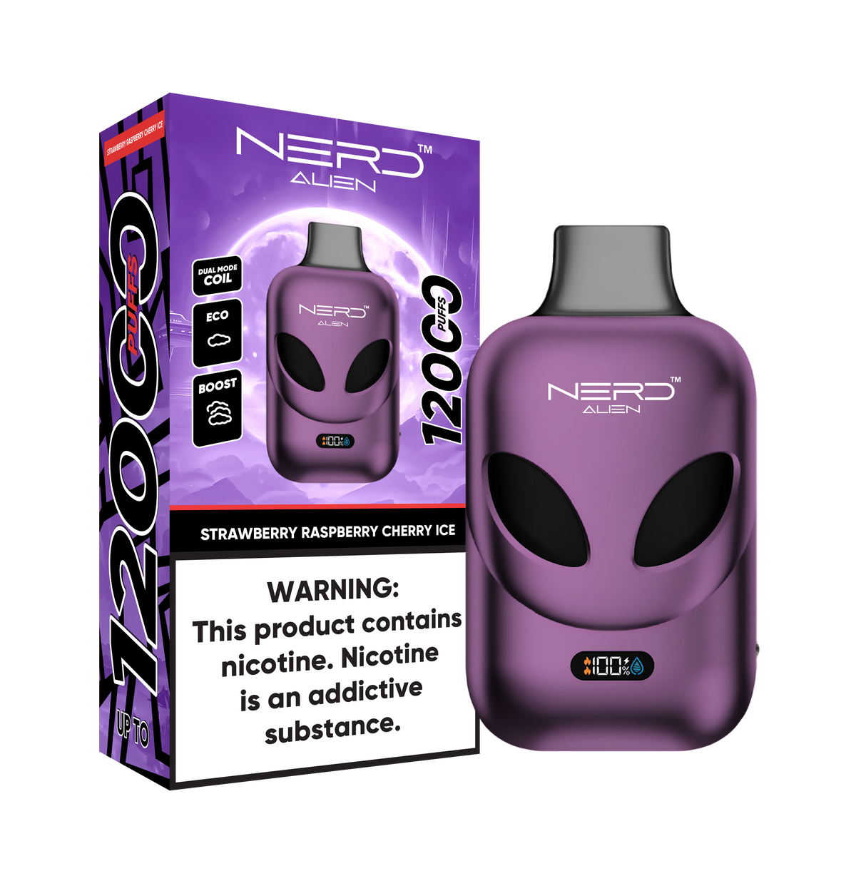 Nerd Allien 12000 Puffs Disposable Vape 20mg Box of 10