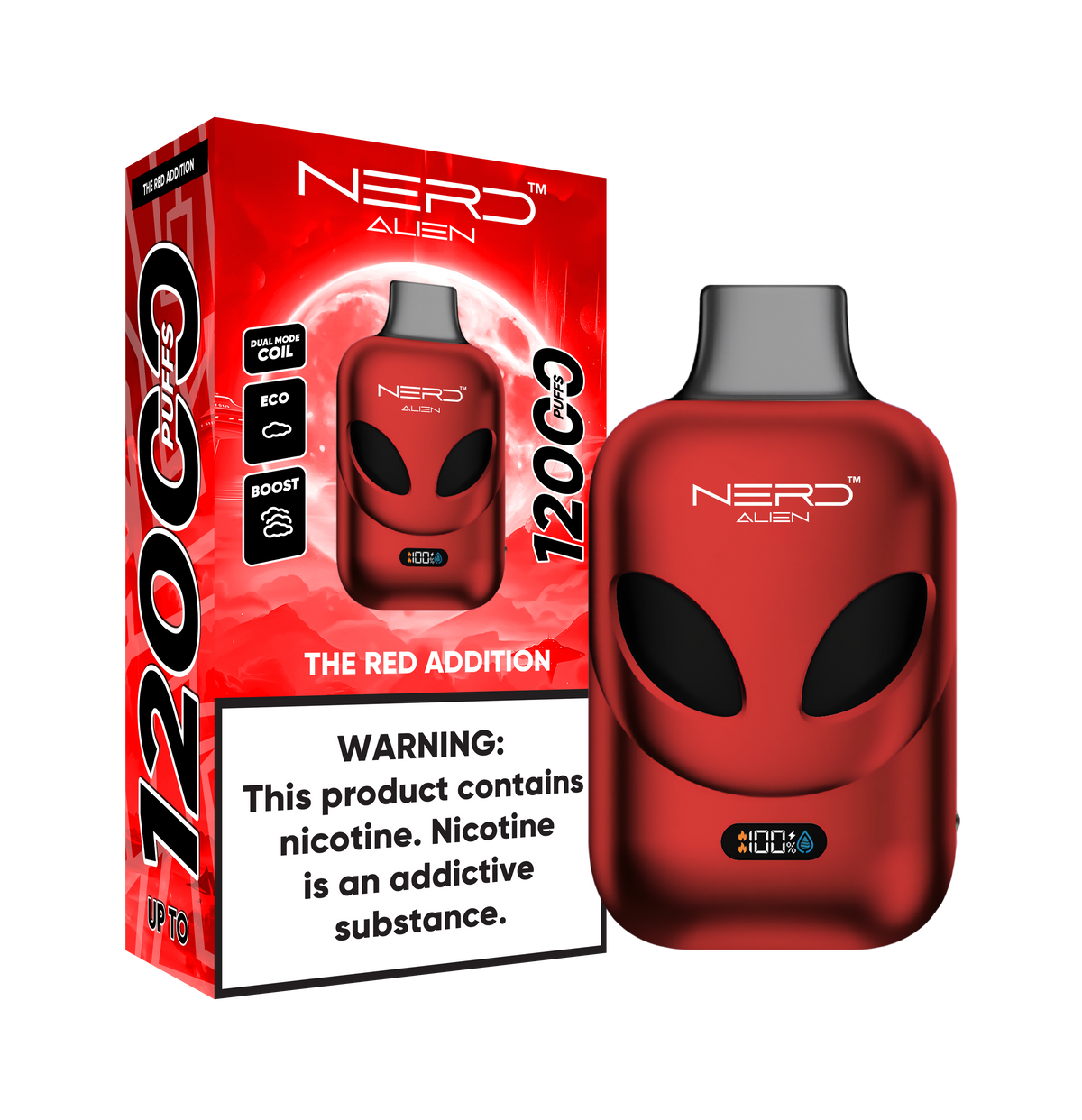 Nerd Allien 12000 Puffs Disposable Vape 20mg Box of 10