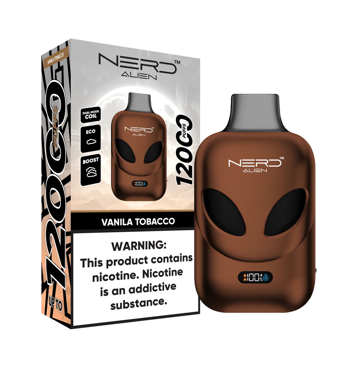 Nerd Allien 12000 Puffs Disposable Vape 20mg Box of 10