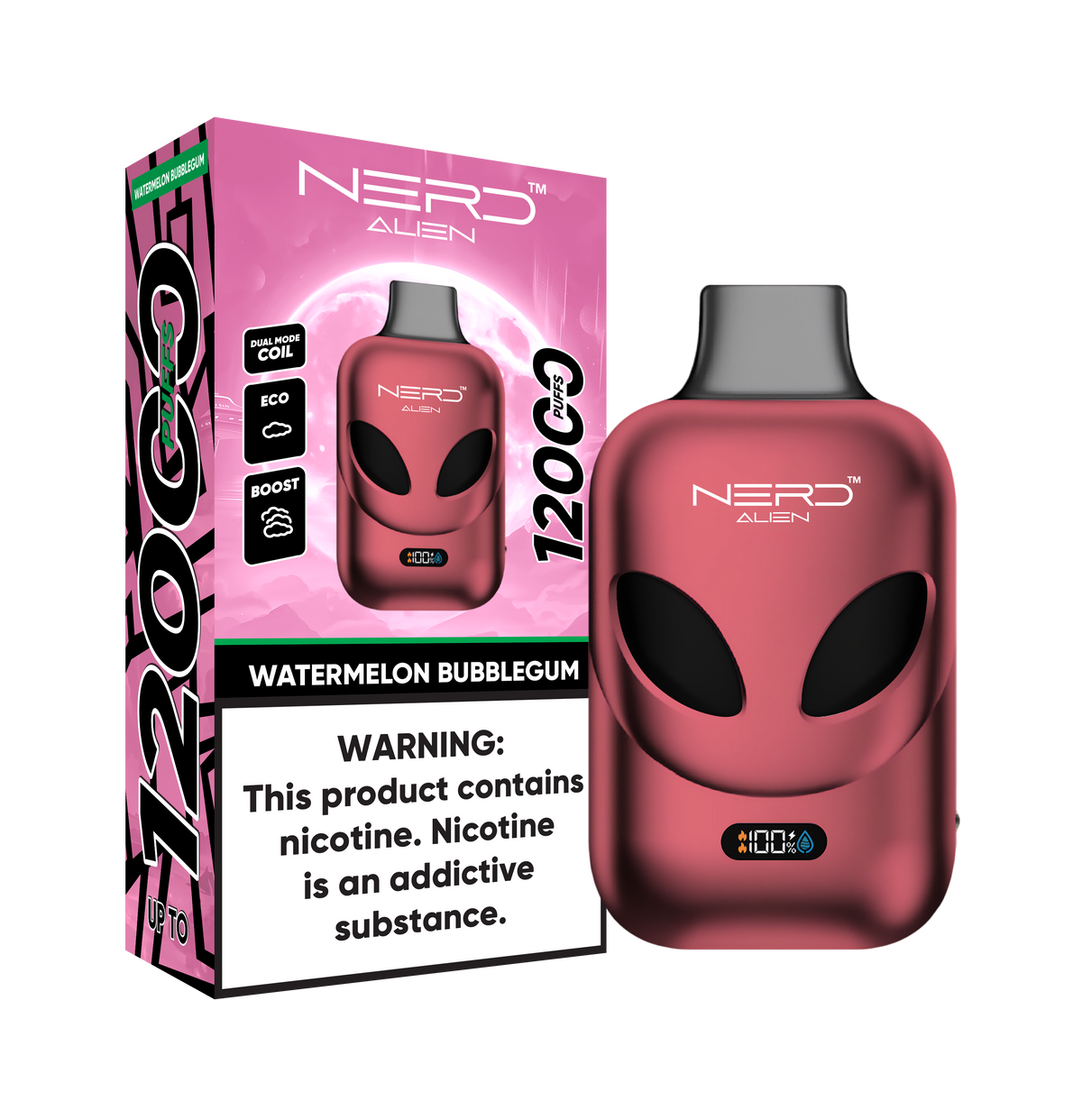 Nerd Allien 12000 Puffs Disposable Vape 20mg Box of 10