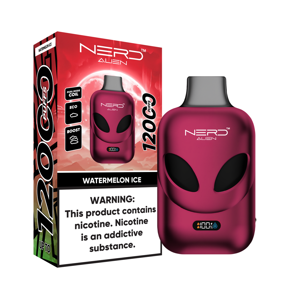 Nerd Allien 12000 Puffs Disposable Vape 20mg Box of 10