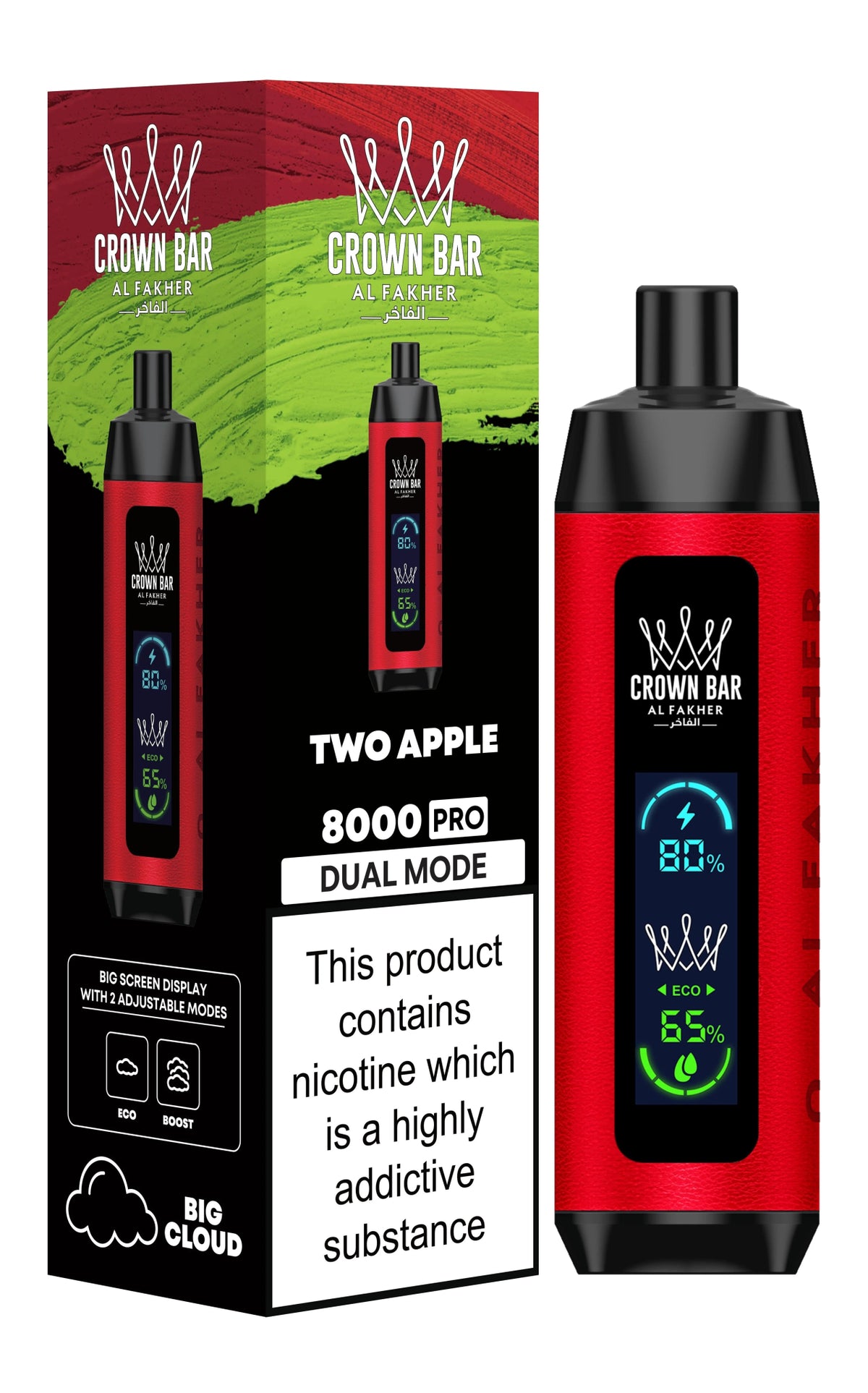 Al Fakher 8000 Pro Dual Mode Disposable Vape 20mg - VapeBoo