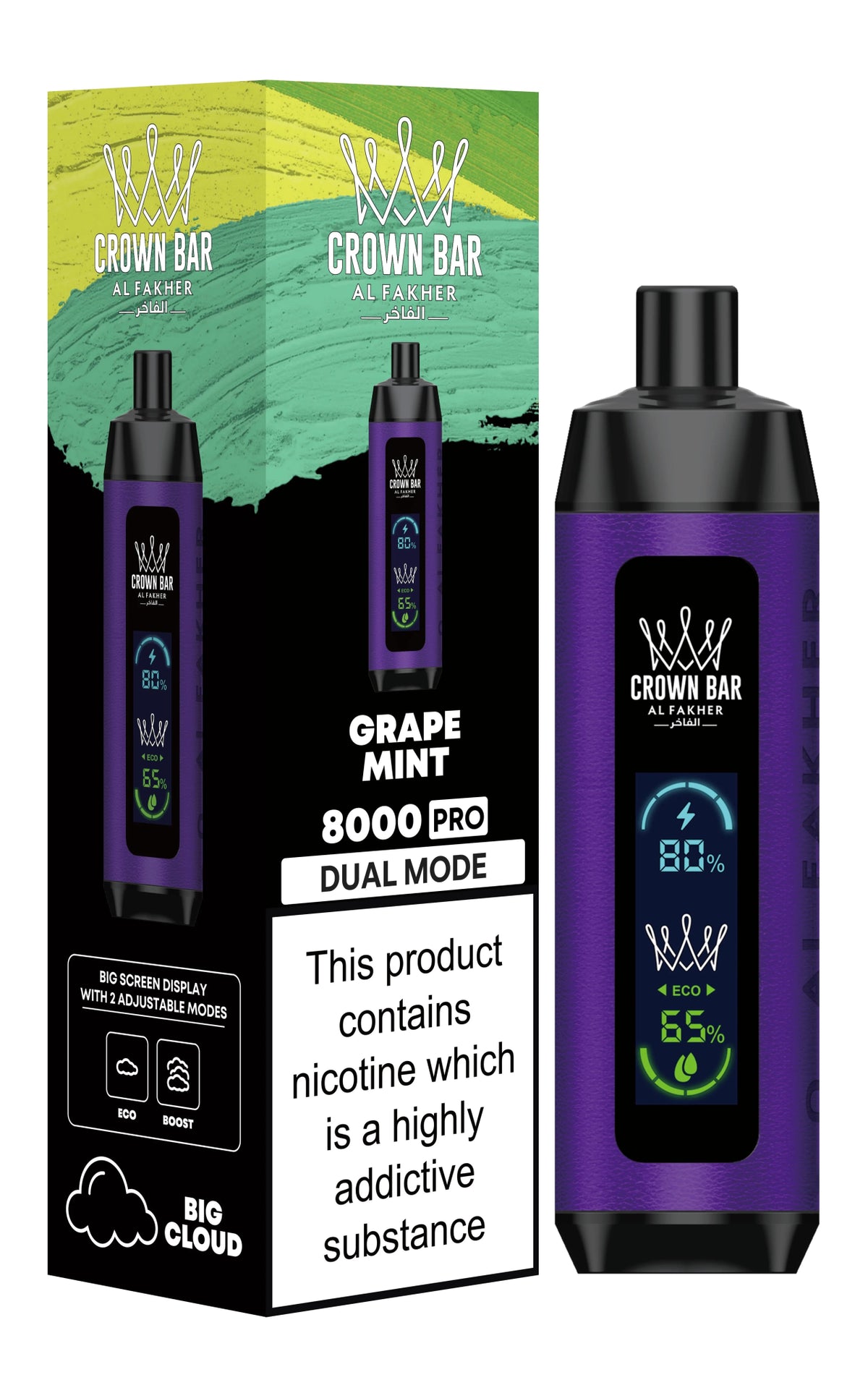 Al Fakher 8000 Pro Dual Mode Disposable Vape 20mg - VapeBoo
