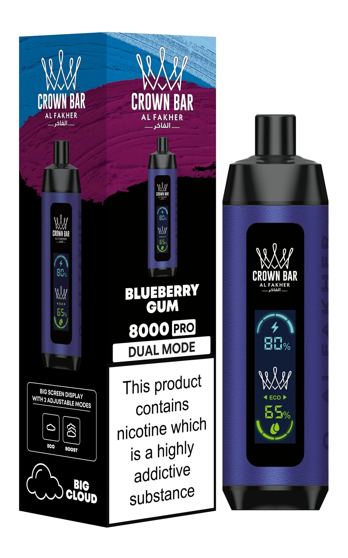 Al Fakher 8000 Pro Dual Mode Disposable Vape 20mg - VapeBoo