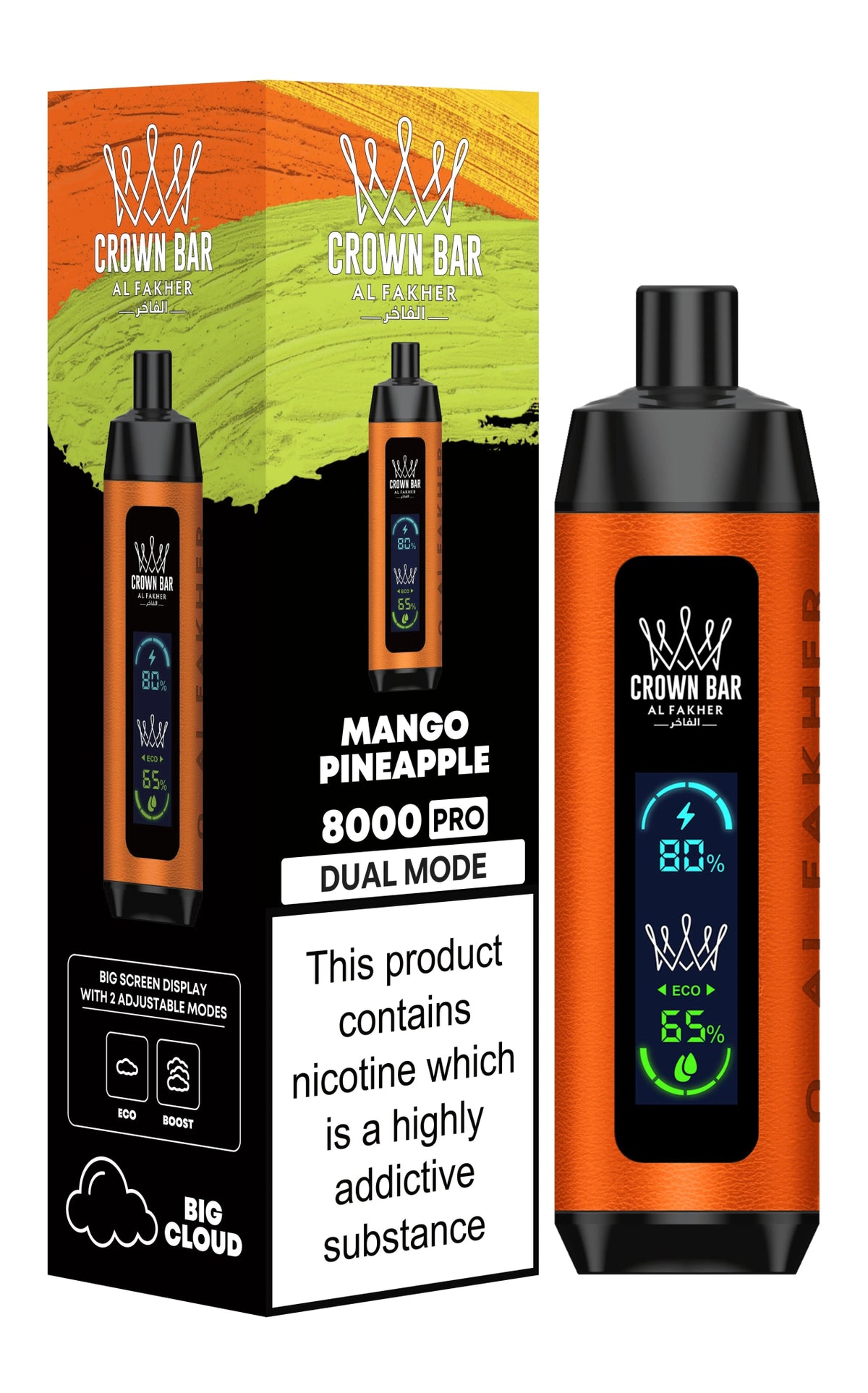 Al Fakher 8000 Pro Dual Mode Disposable Vape 20mg - VapeBoo