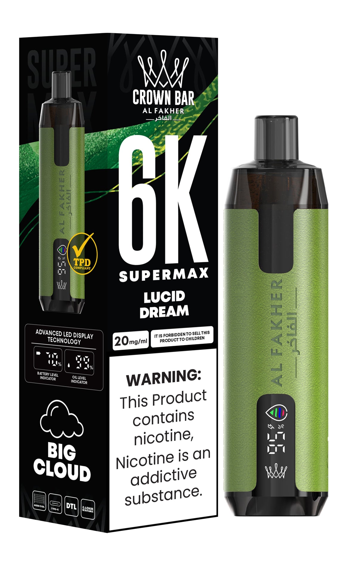 Al Fakher Supermax 6000 Puff Vape - Al Fakher 6k Puffs Disposable Vape - Power Vape Shop