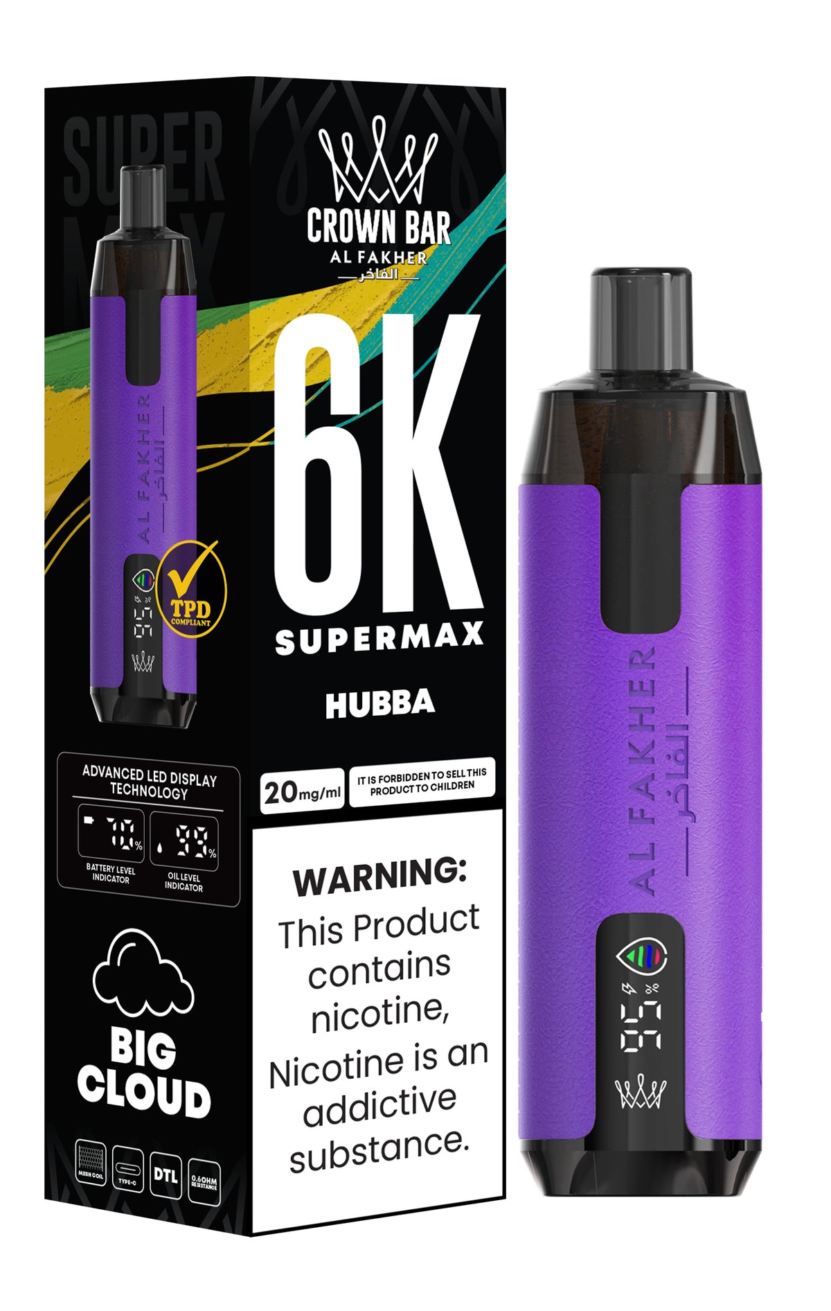 Al Fakher Supermax 6000 Puff Vape - Al Fakher 6k Puffs Disposable Vape - Power Vape Shop