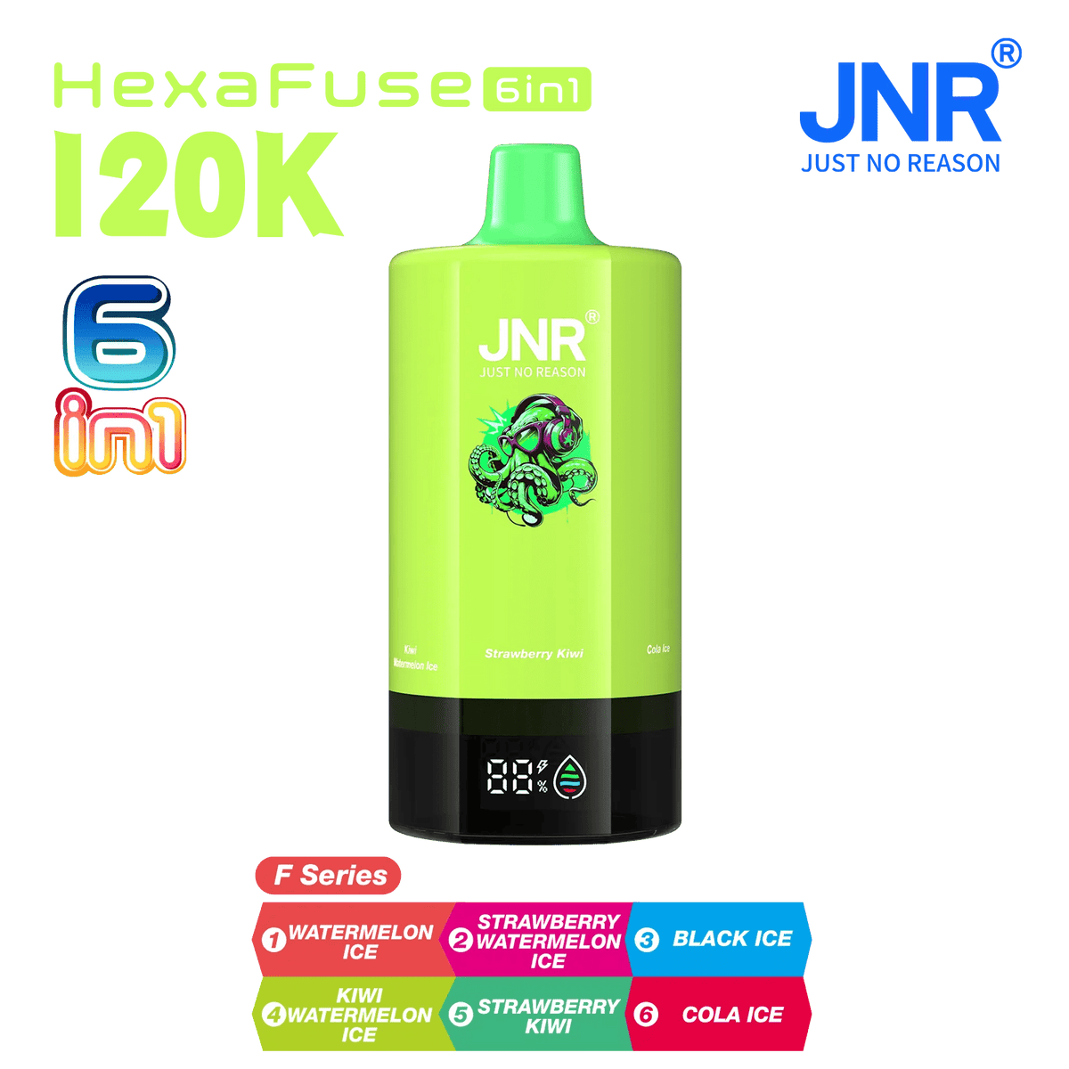 JNR HexaFuse 120K Puffs Disposable Vape