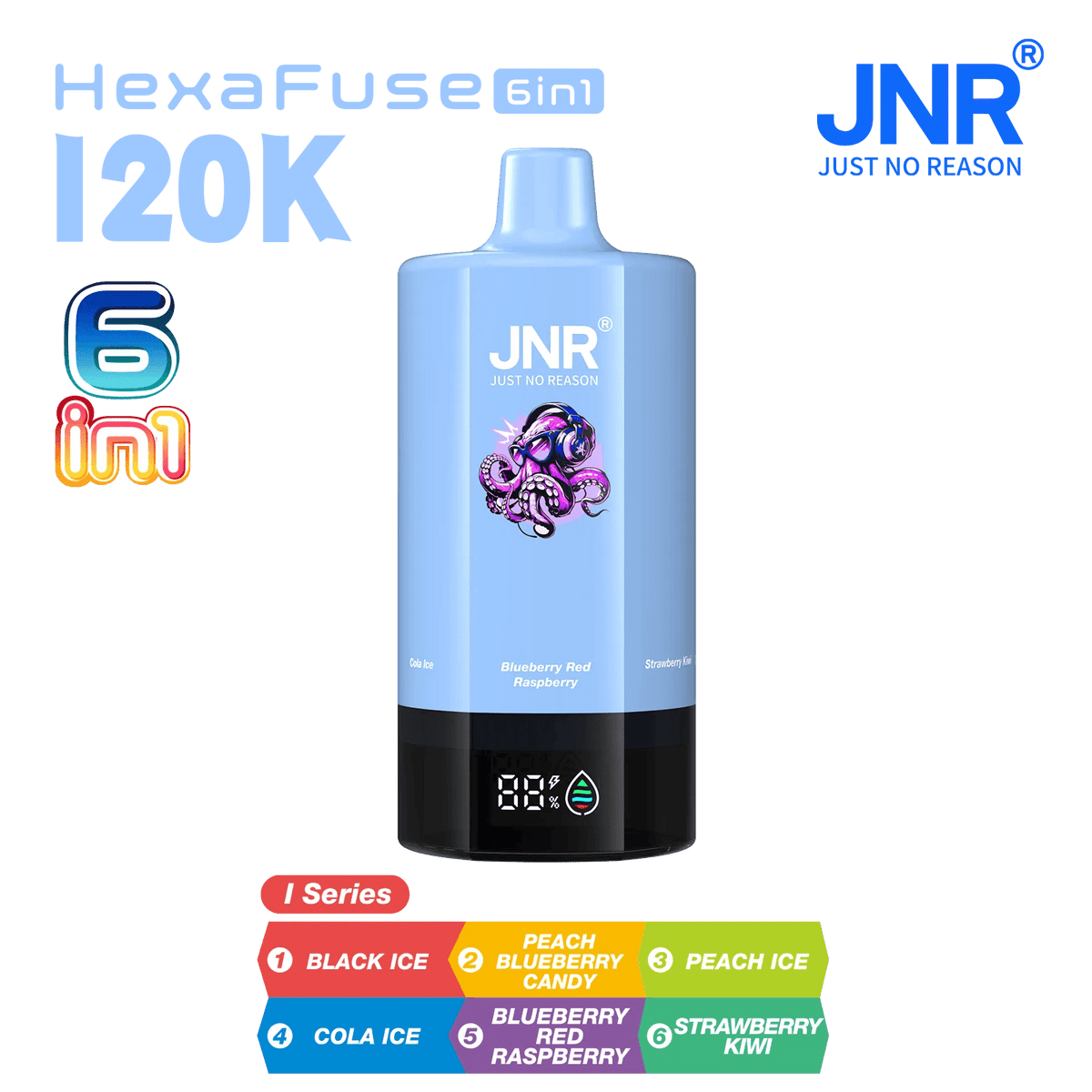 JNR HexaFuse 120K Puffs Disposable Vape