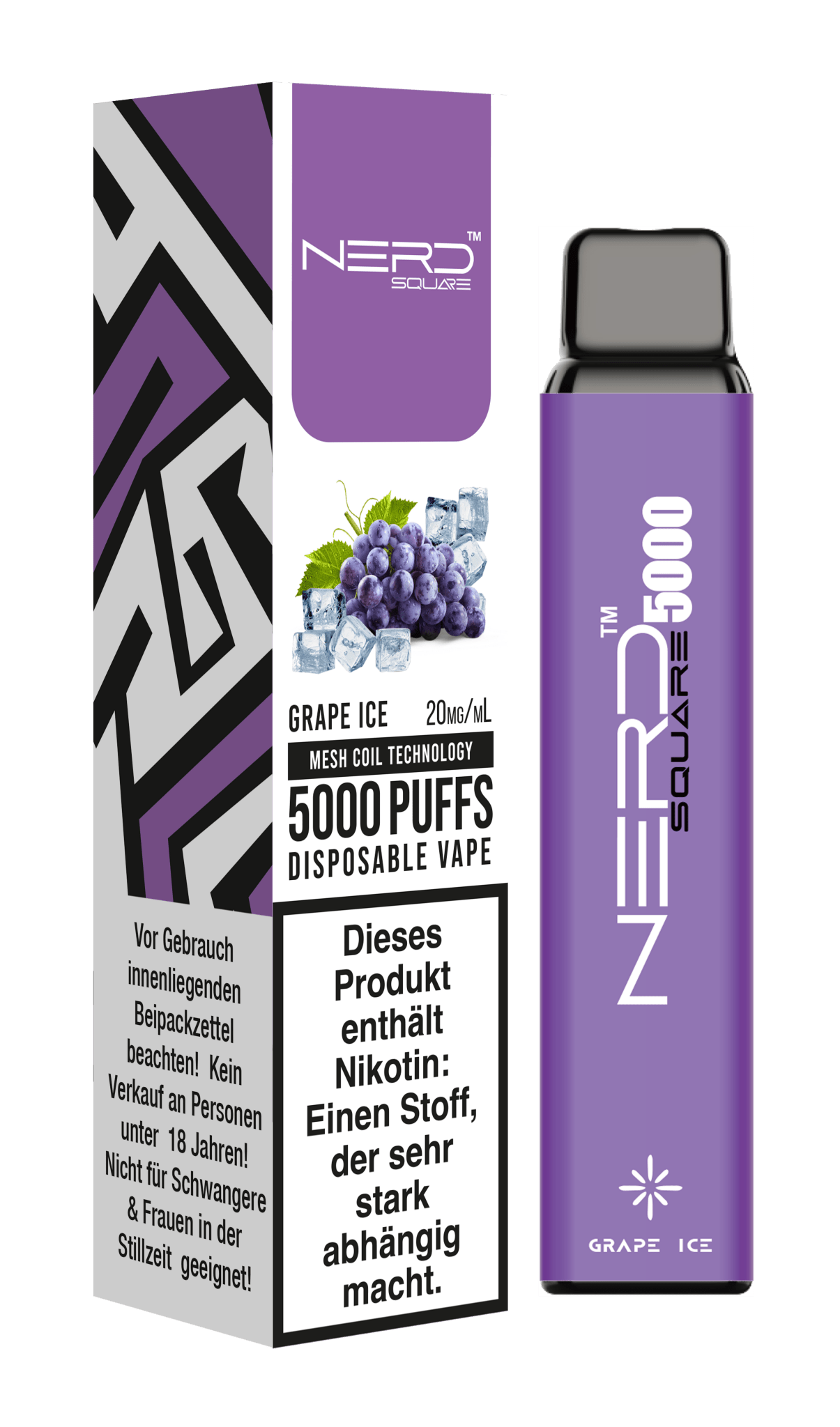 Nerd Square 5000 Puffs Disposable Vape Device Nerd Square 5000 Puffs Disposable Vape Device