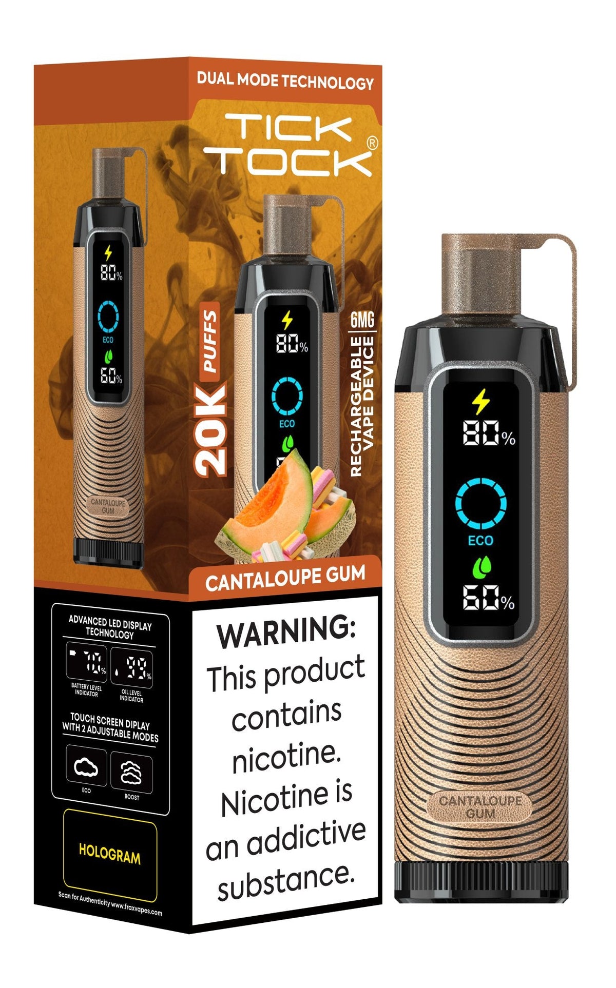 Tick Tock 20,000 Puffs Disposable Vape 20mg - VapeBoo