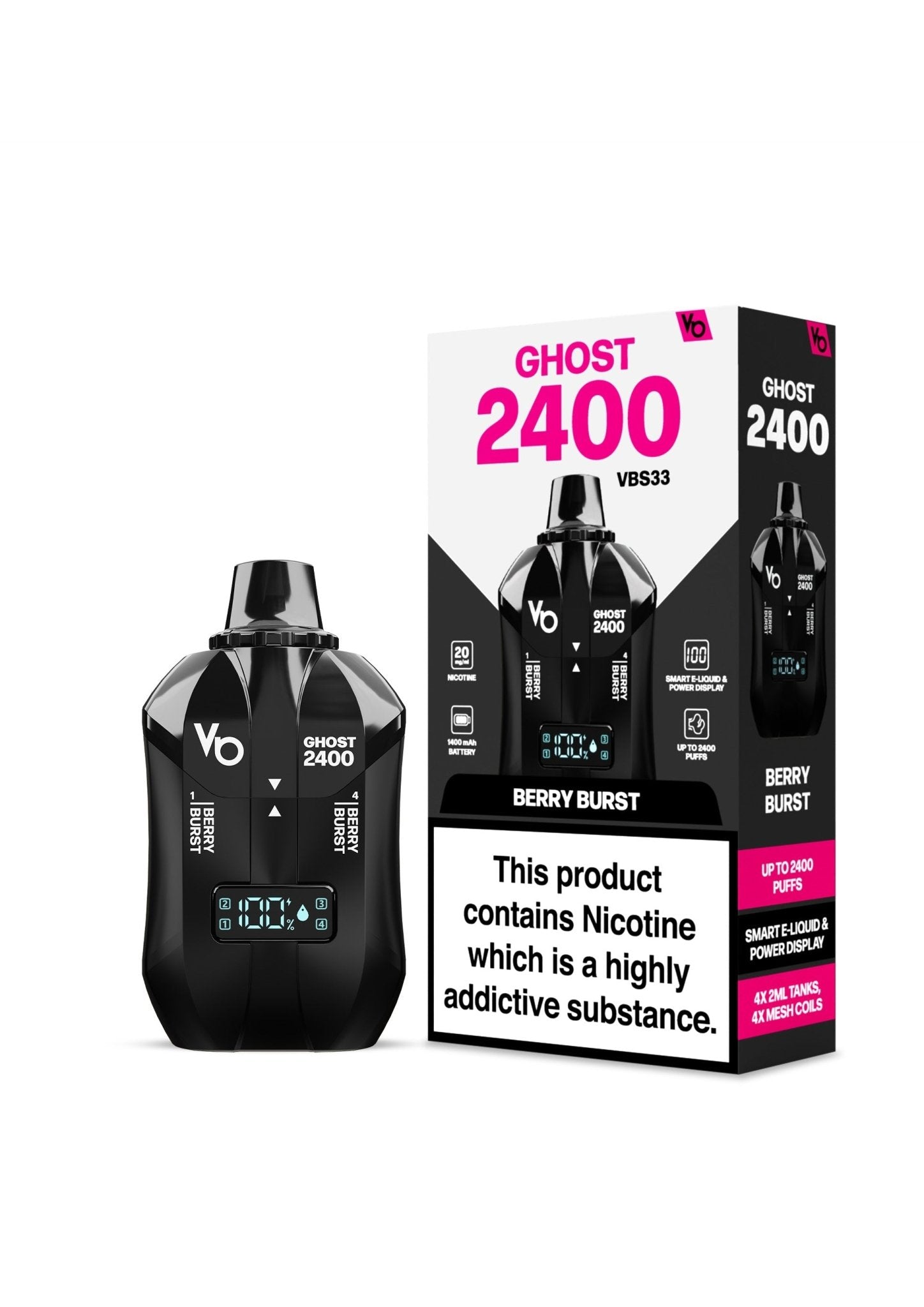 2ml ghost disposable vape pods Vapes Bars Ghost 2400 Puffs Disposble Vape Pod Kit