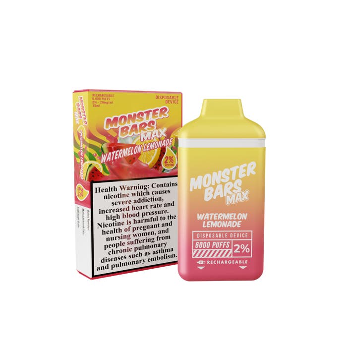 Monster Bars Max 6000 Puffs Disposable Vape Monster Bars Max 6000 Puffs Disposable Vape