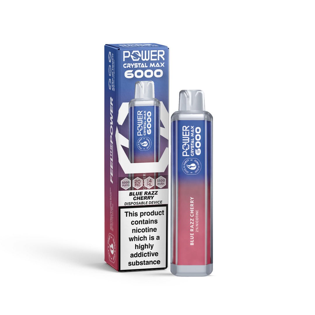 Power Crystal Max 6000 Puffs Disposable Vape 20mg Box of 10 Power Crystal Max 6000 Puffs Disposable Vape 20mg Box of 10
